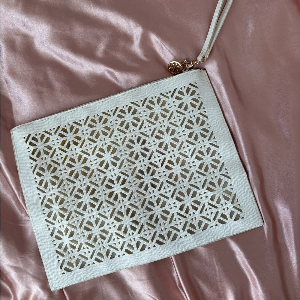 Tory Burch White Clutch